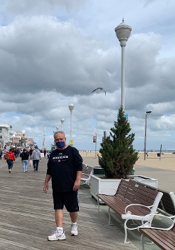 Doug and Kathy Hoprich participated in the LSPG Virtual 5K by strolling the boardwalk in Ocean City, Maryland.